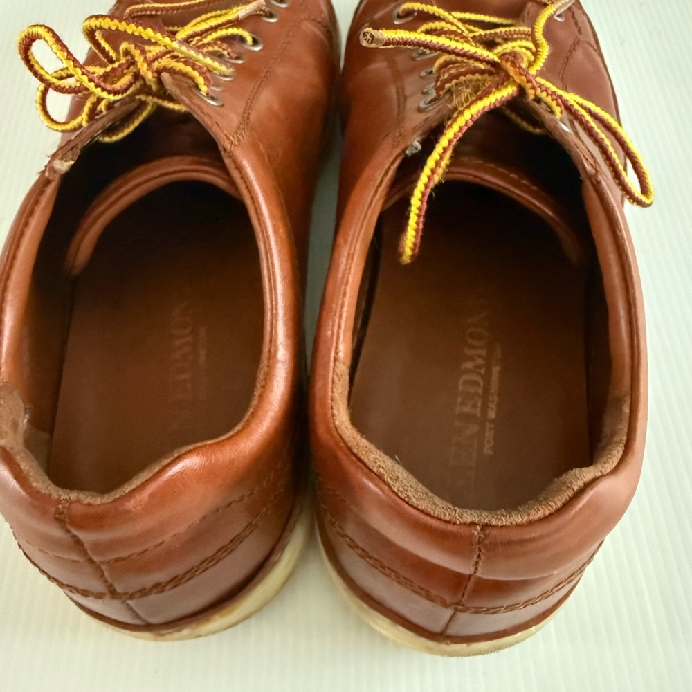 Allen Edmonds "PORTER‎ DERBY" Leather Sneakers 9 E Walnut DISCONTINUED (900) - Picture 3 of 9